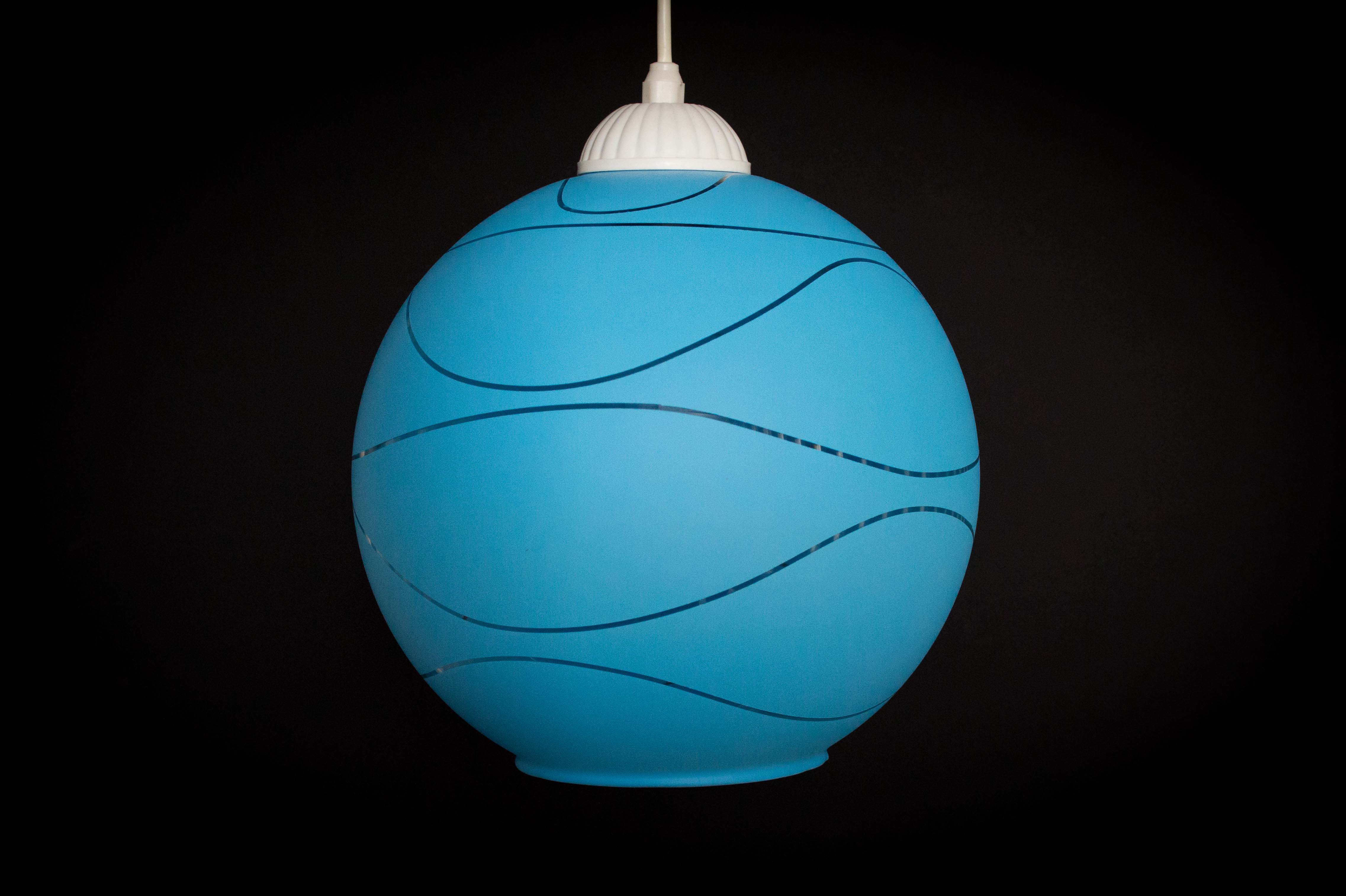 Светильник подвестной шар ГОЛУБОЙ
