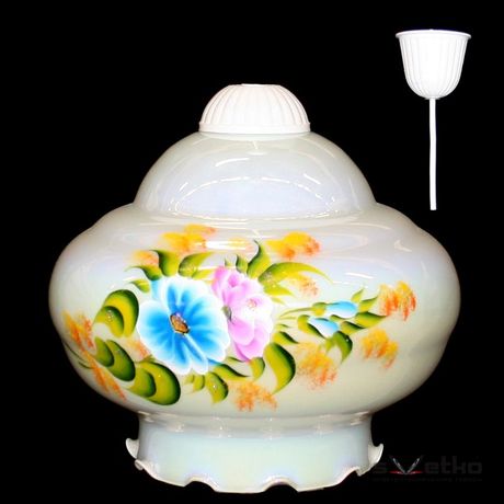 122/12 Светильник перламутровый (Цветы)