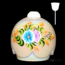 286/12 Светильник перламутровый (Цветы)